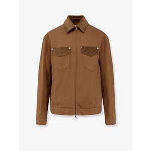 Gucci Men Canvas Jacket With Gg Details